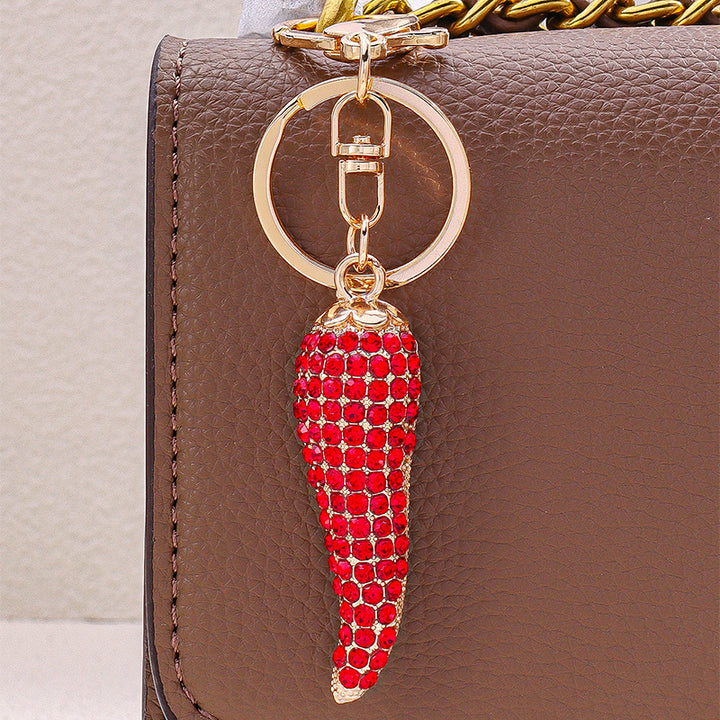 Studded Red Chilly Bag and Purse Charm - Salty Accessories