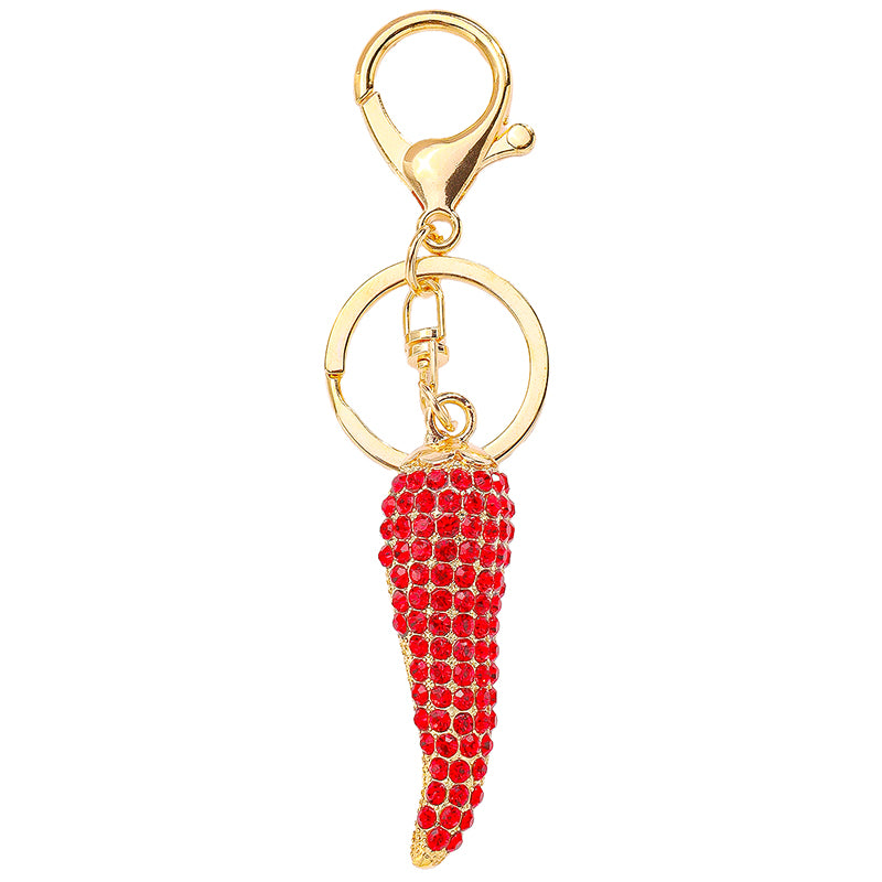 Studded Red Chilly Bag and Purse Charm