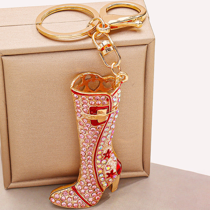 Studed Pink Boot Bag Charm for Girls - Salty Accessories