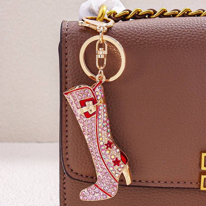 Studed Pink Boot Bag Charm for Girls - Salty Accessories