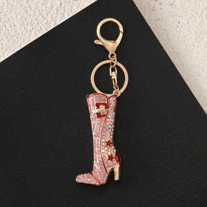 Studed Pink Boot Bag Charm for Girls - Salty Accessories