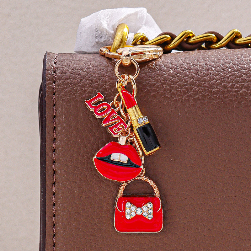 All Things Red Beauty Bag Charm - Salty Accessories