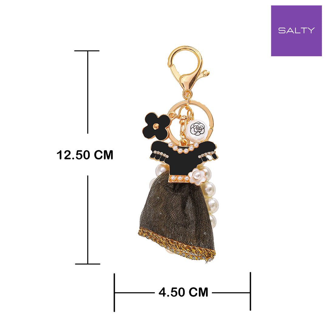 Pearls and Flowers Bag and Purse Charm