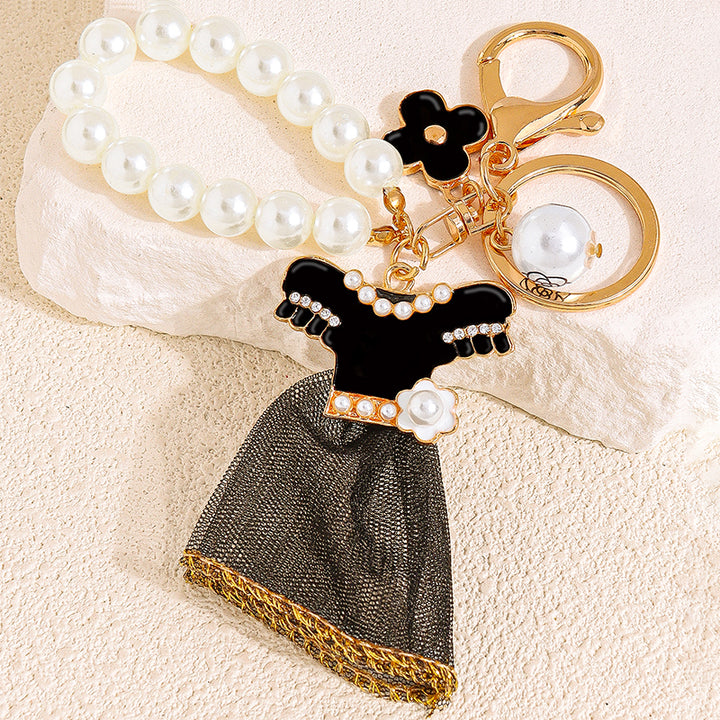 Pearls and Flowers Bag and Purse Charm