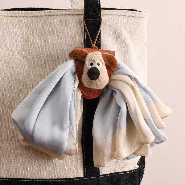Cute Puppy Sunglasses and Scarf Holder Bag Charm