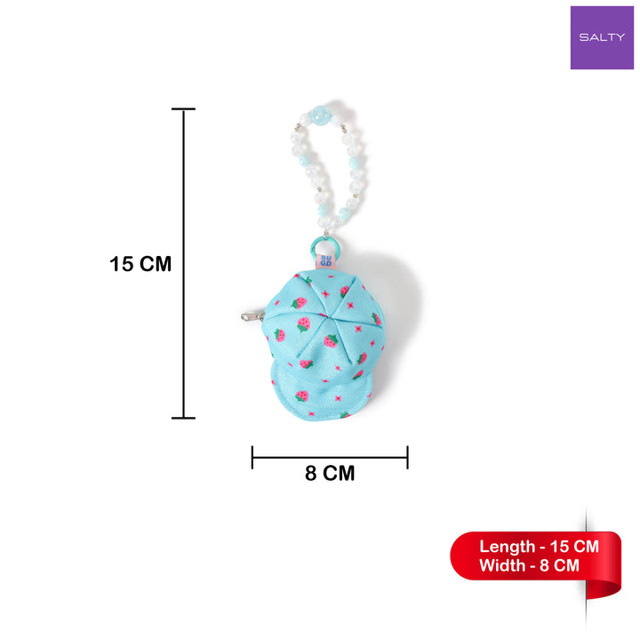 Mini Blue Cap Pouch Charm For Bags