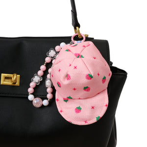 Mini Pink Cap Pouch Charm For Bags