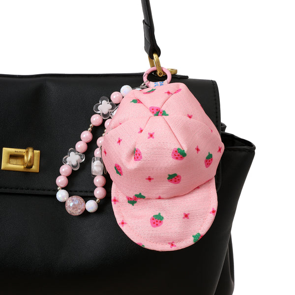 Mini Pink Cap Pouch Charm For Bags