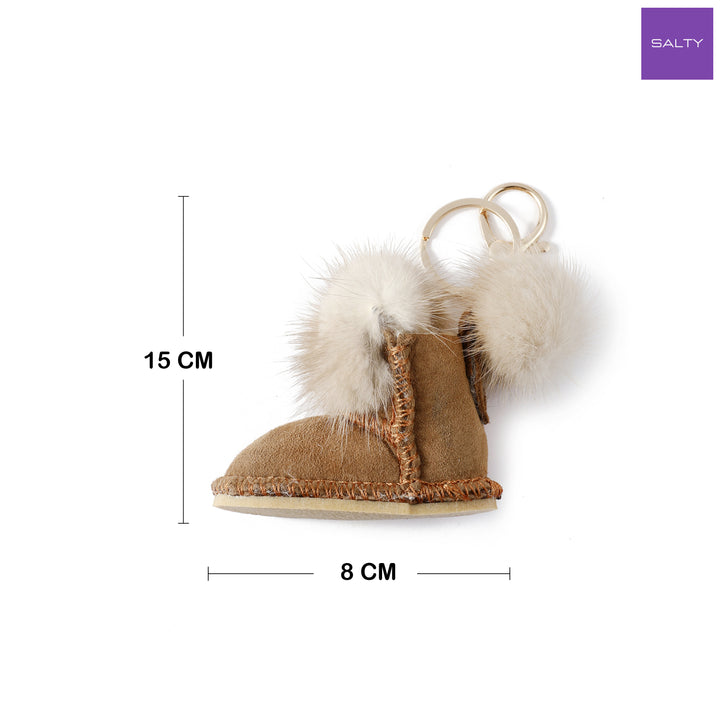 Winter Shoe Pom Bag Charm