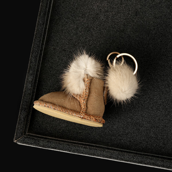 Winter Shoe Pom Bag Charm