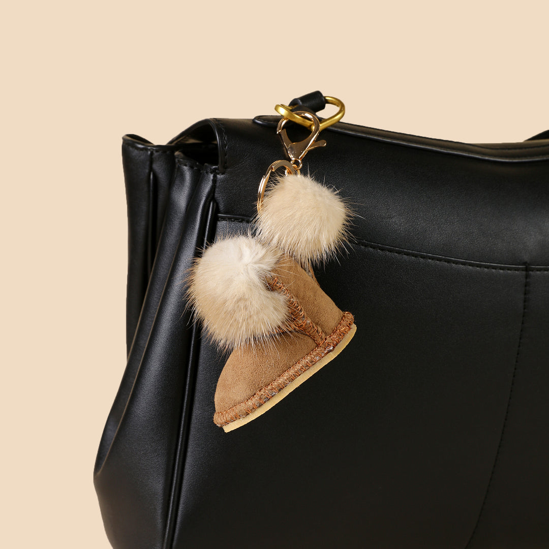 Winter Shoe Pom Bag Charm