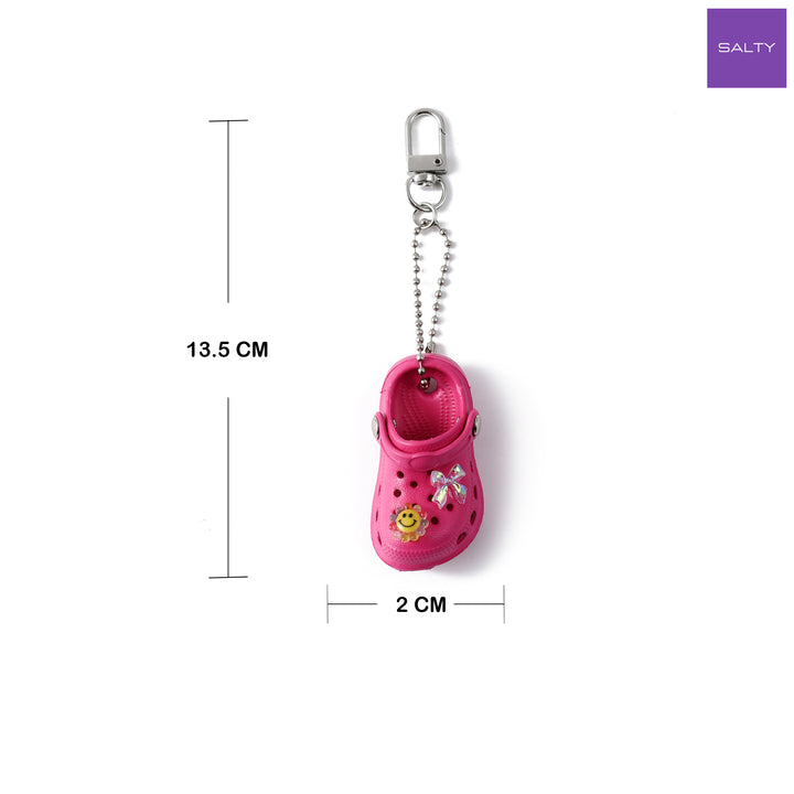 Pink Bow Mini Crocs Bag Charm