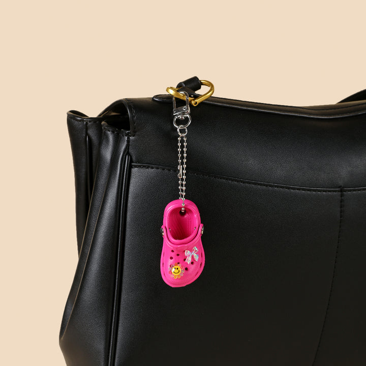 Pink Bow Mini Crocs Bag Charm