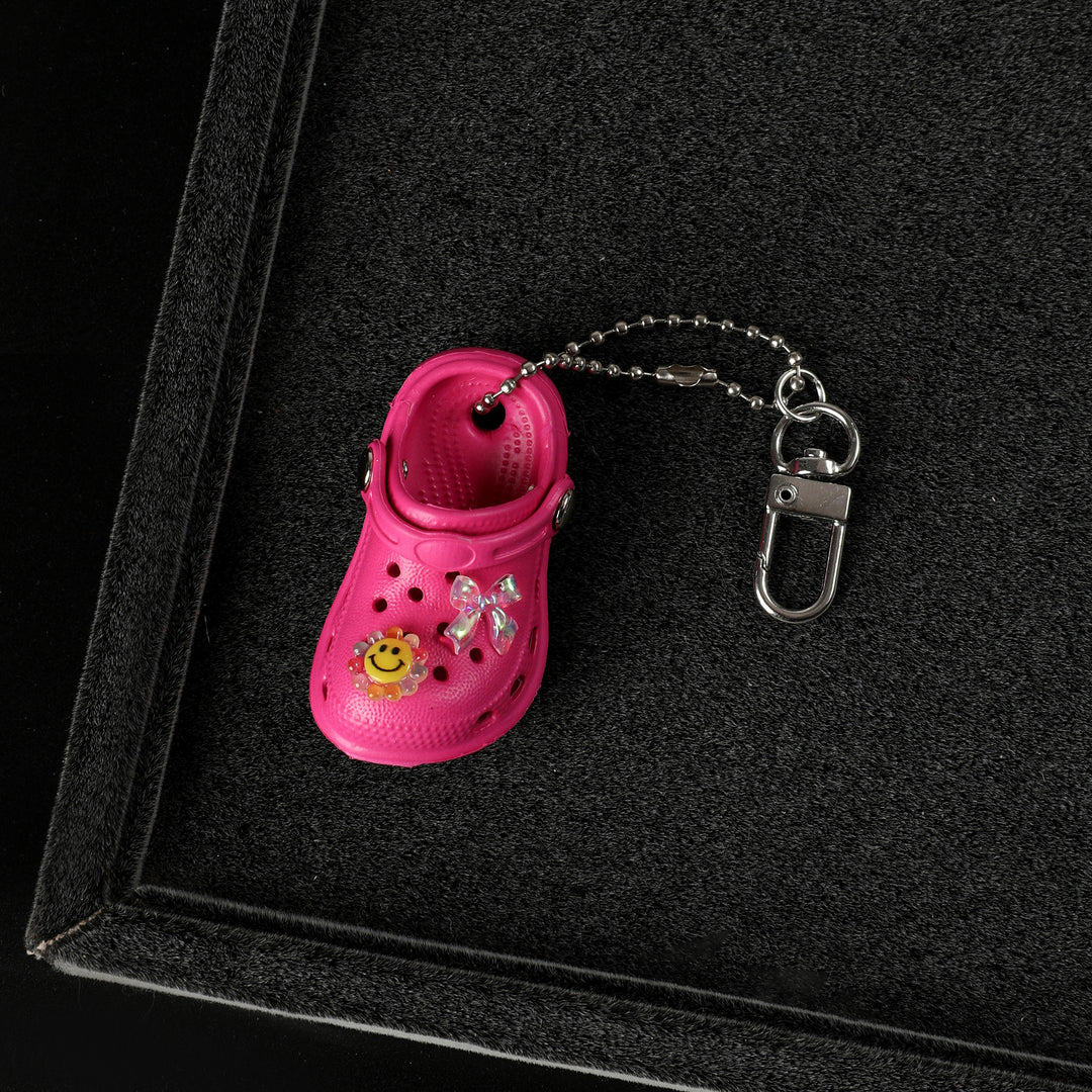 Pink Bow Mini Crocs Bag Charm