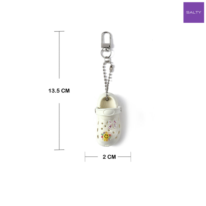 White Smiley Mini Crocs Charms