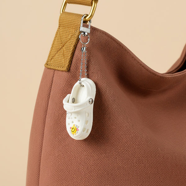 White Smiley Mini Crocs Charms