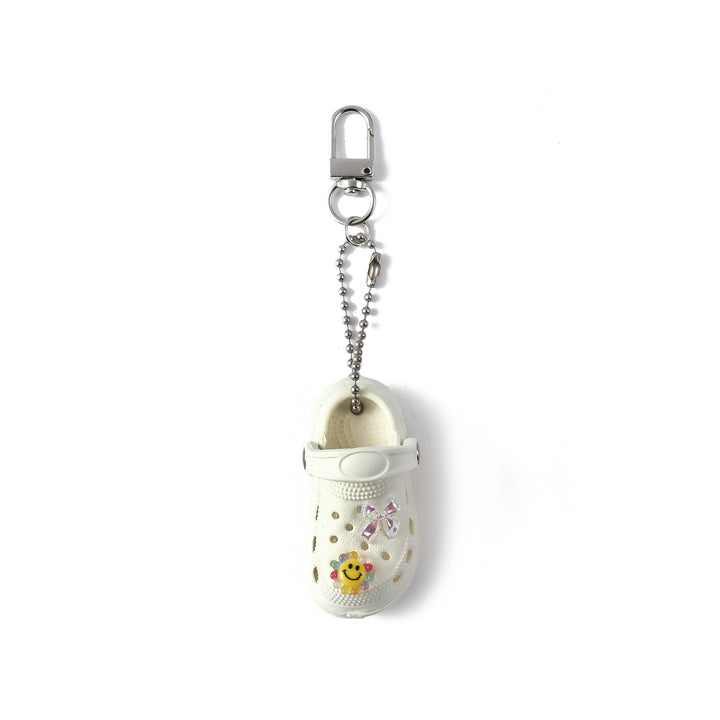 White Smiley Mini Crocs Charms