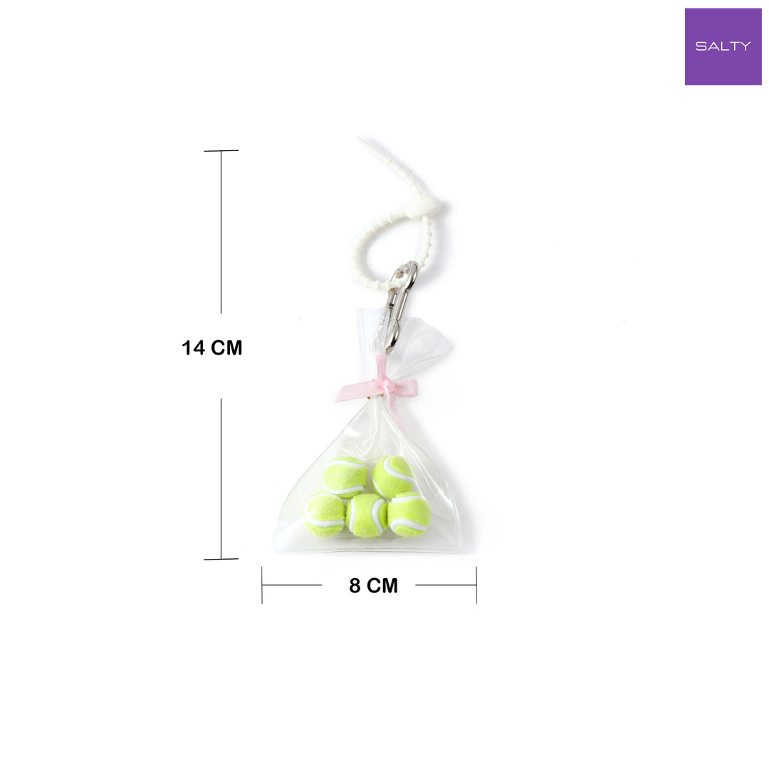 Sporty Tennis Ball Bag Charm
