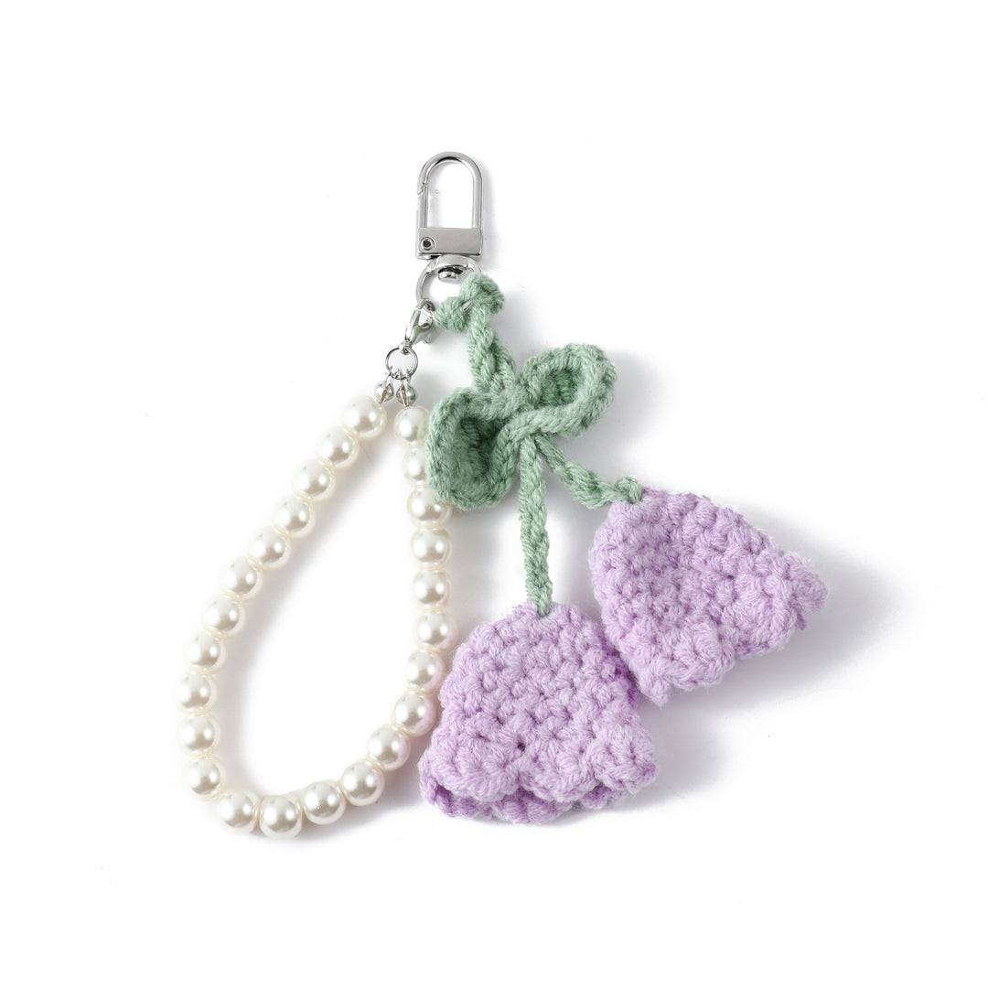 BloomKnit Pearl Bag Charm - Lilac