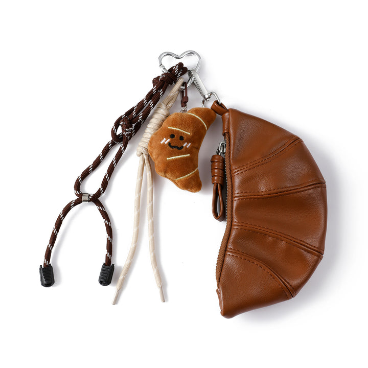 Croissant With Mini Pouch Bag Charm