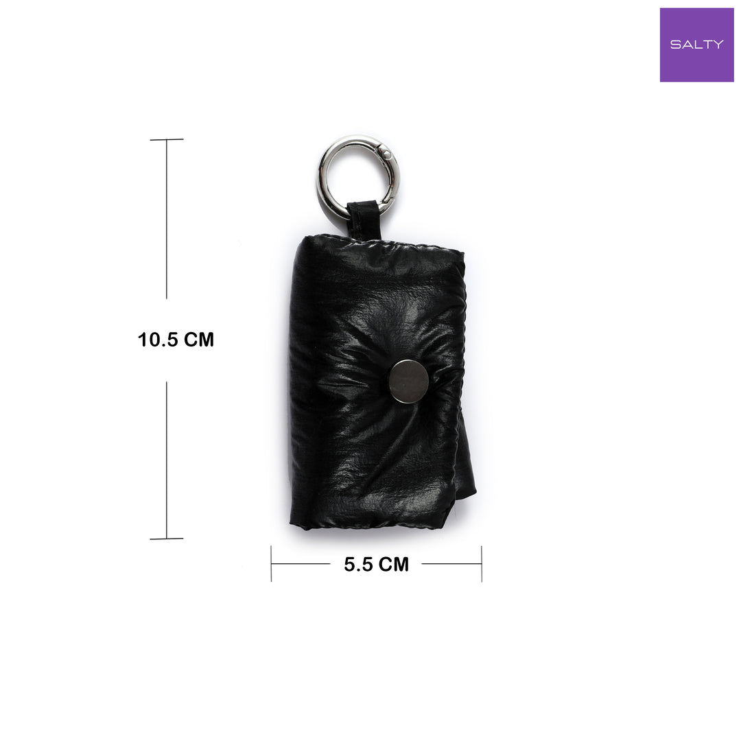 Sleek Storage Bag Charm - Black