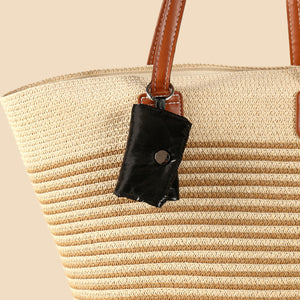 Sleek Storage Bag Charm - Black