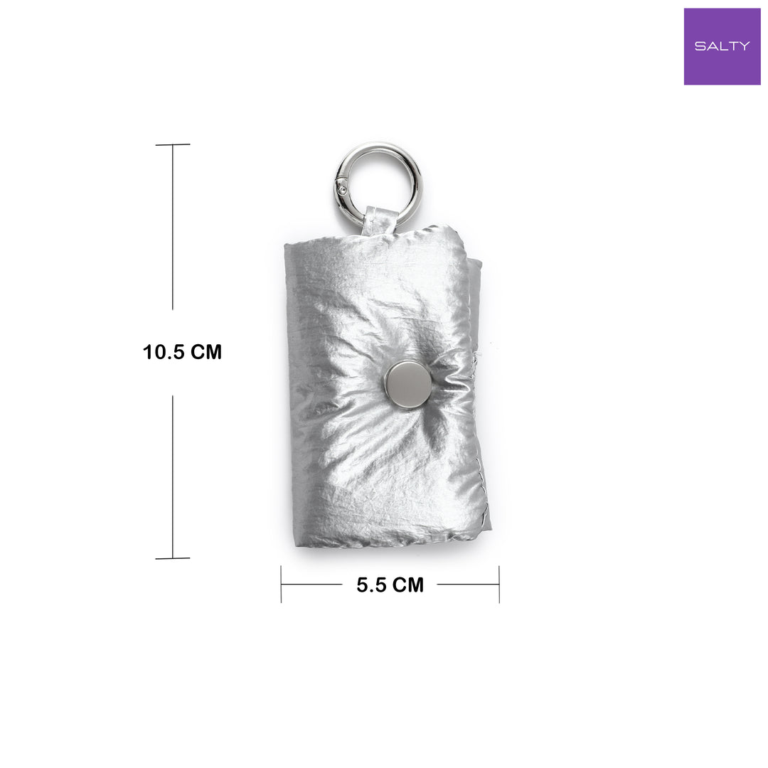 Sleek Storage Bag Charm - Silver
