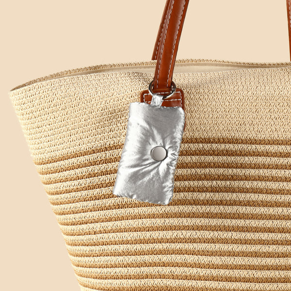 Sleek Storage Bag Charm - Silver