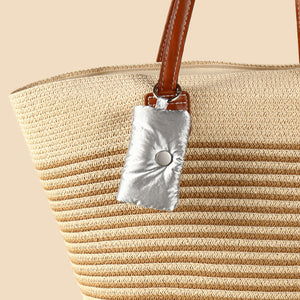 Sleek Storage Bag Charm - Silver