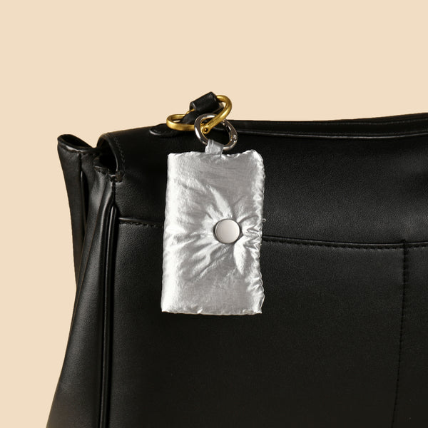Sleek Storage Bag Charm - Silver