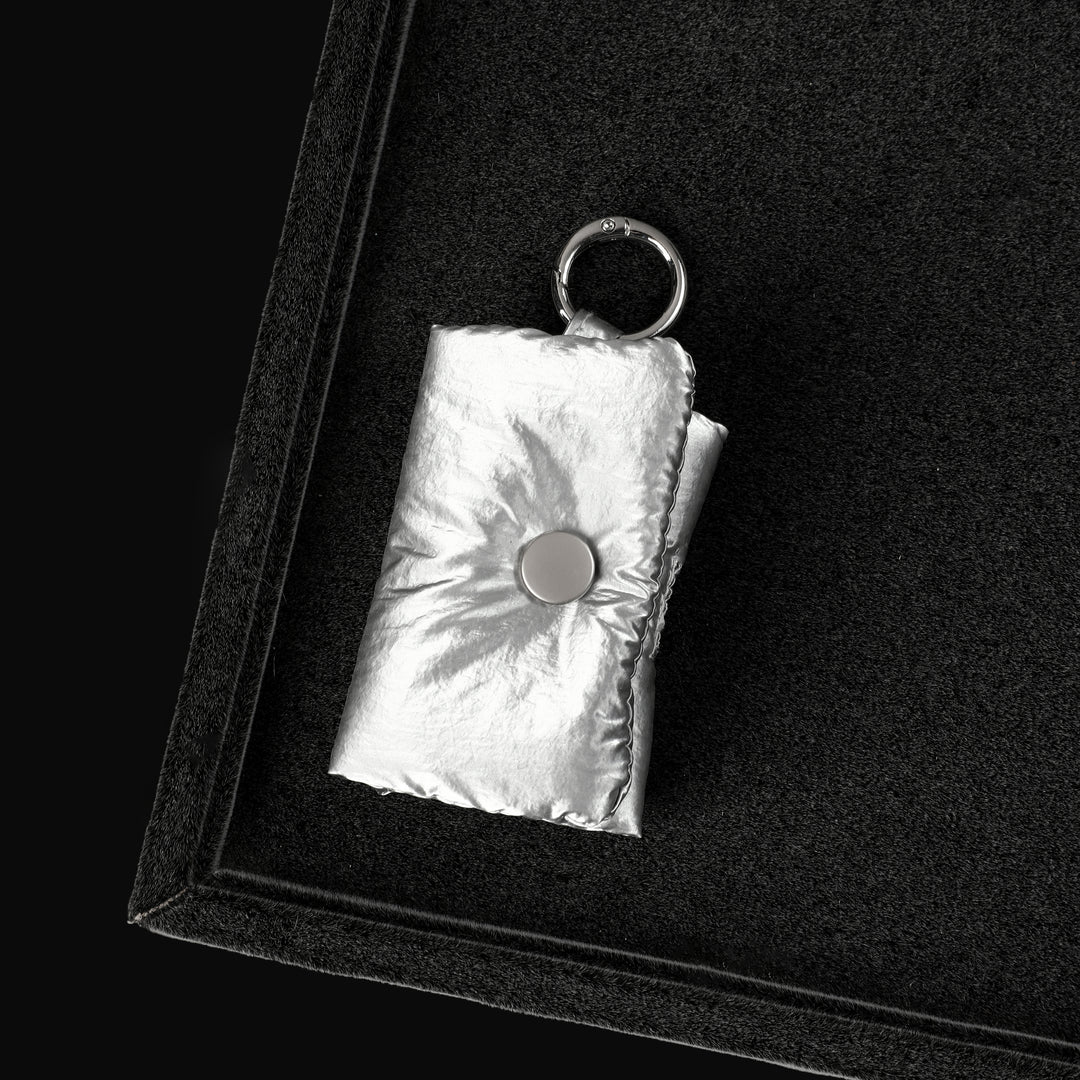 Sleek Storage Bag Charm - Silver