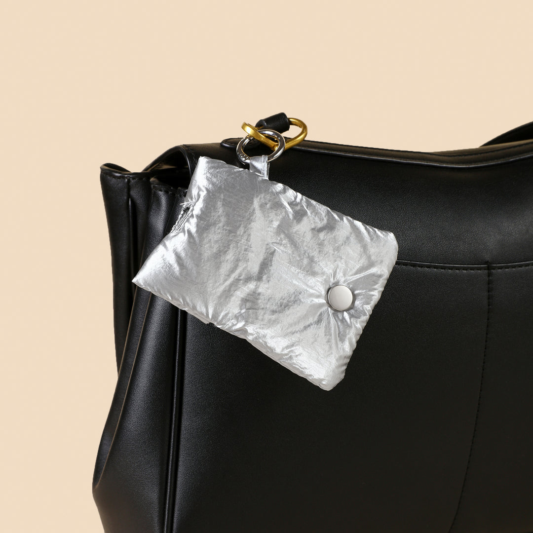 Sleek Storage Bag Charm - Silver