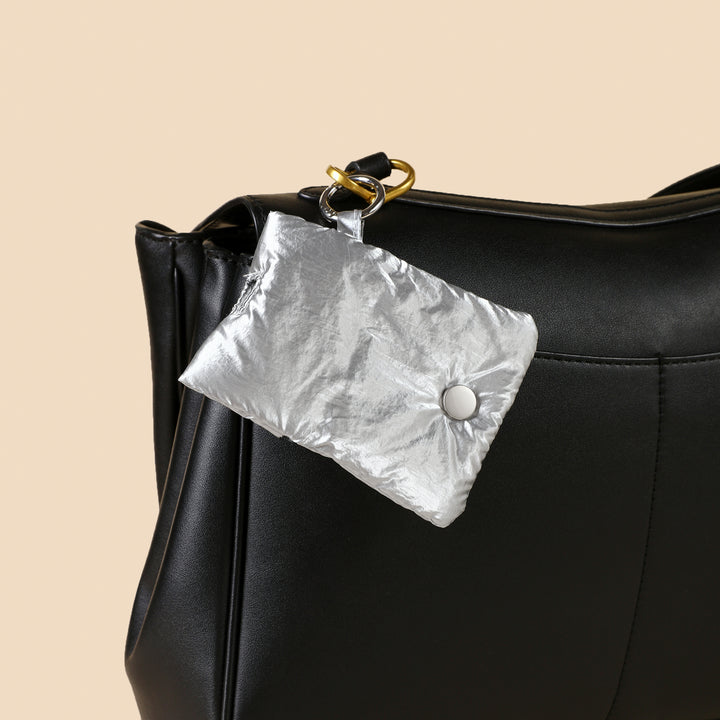Sleek Storage Bag Charm - Silver