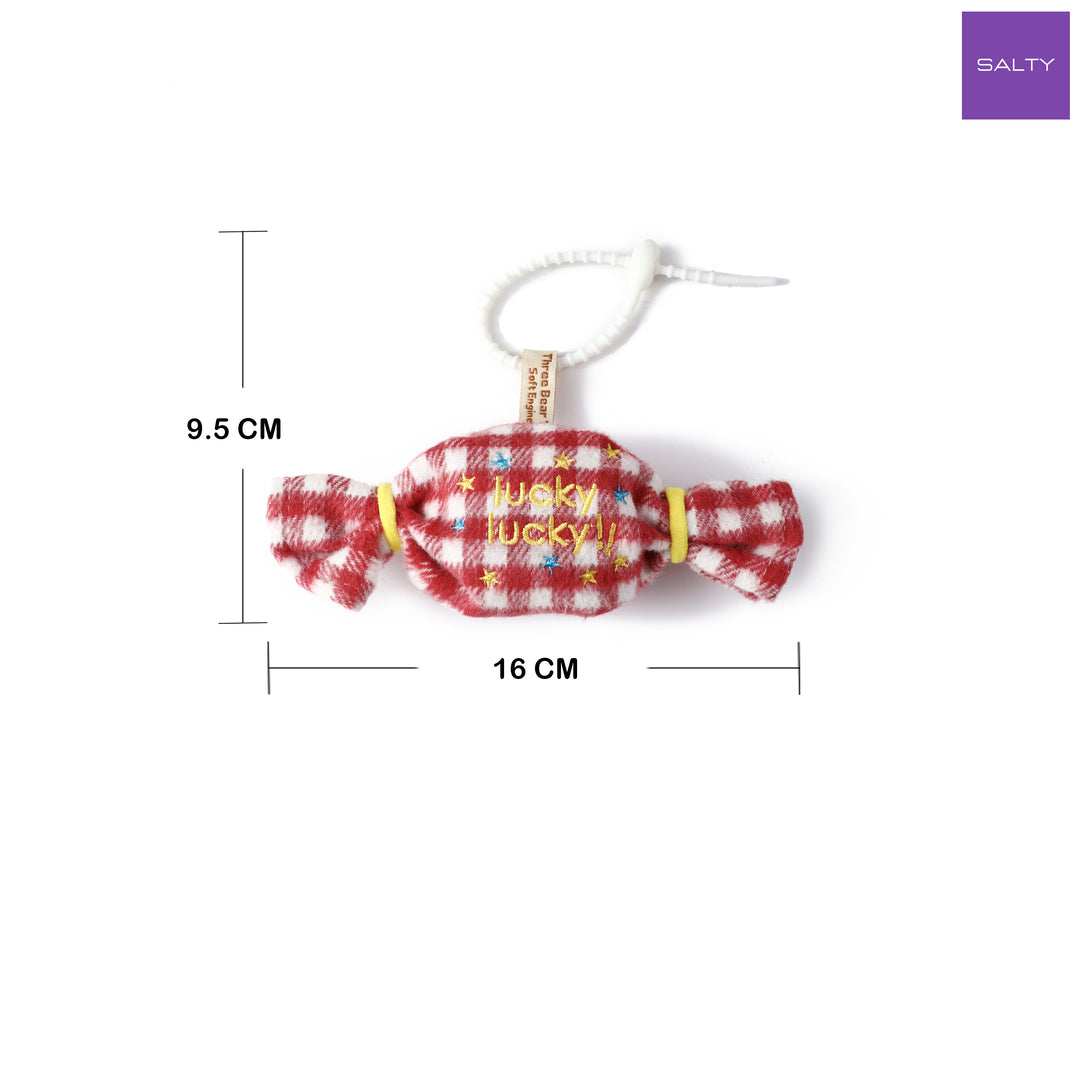 Sweet Mini Candy Bag Charm - Red