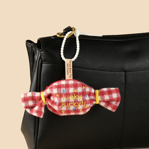 Sweet Mini Candy Bag Charm - Red