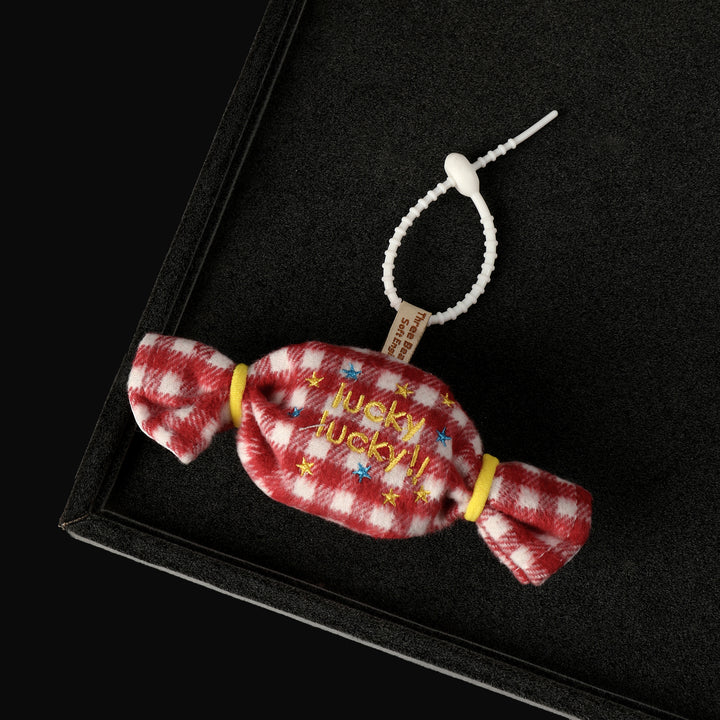 Sweet Mini Candy Bag Charm - Red
