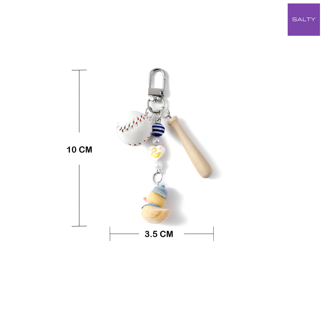 Cute Baseball & Duck Bag Charm
