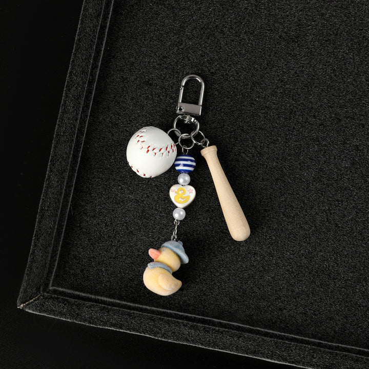 Cute Baseball & Duck Bag Charm