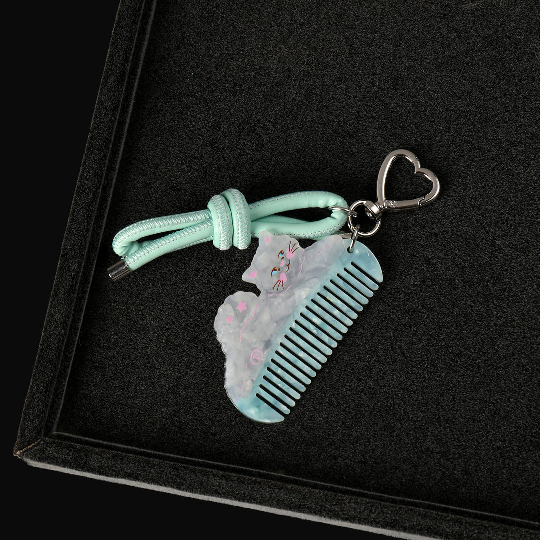 Mini Cat Comb Bag Charm