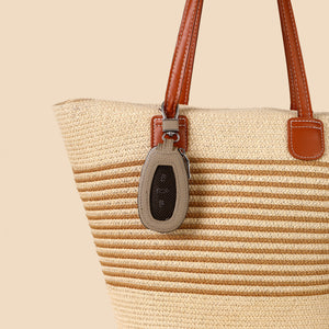 Universal Key Holder Bag Charm - Beige