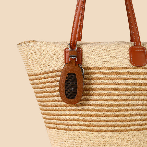 Universal Key Holder Bag Charm - Brown