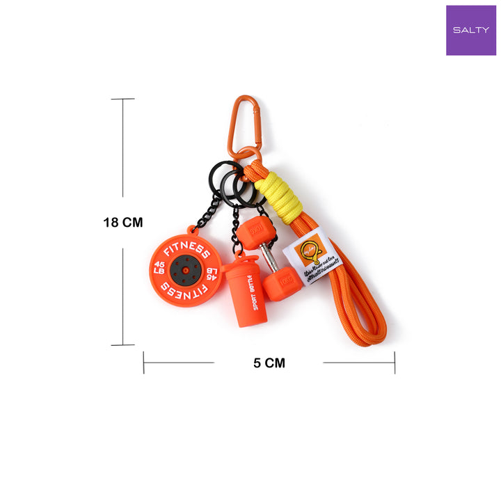 Mini Gym Buddy Bag Charm - Orange