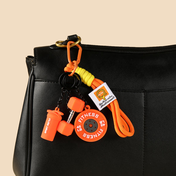 Mini Gym Buddy Bag Charm - Orange