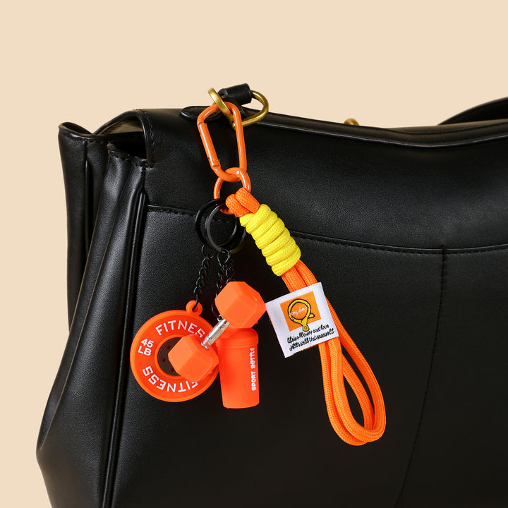 Mini Gym Buddy Bag Charm - Orange