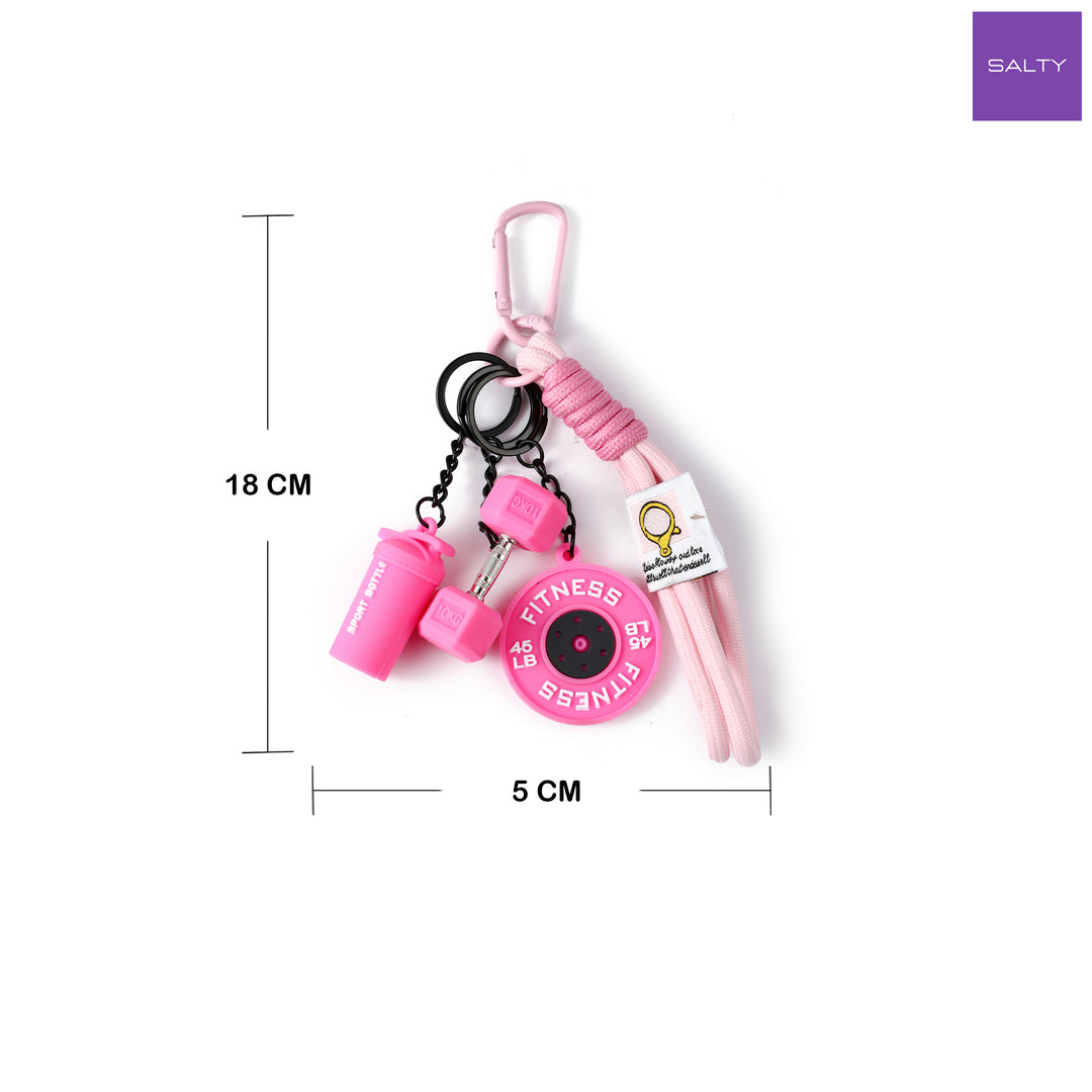 Mini Gym Buddy Bag Charm - Pink