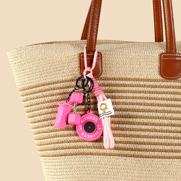 Mini Gym Buddy Bag Charm - Pink