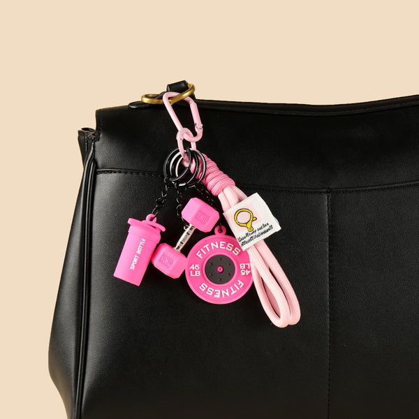 Mini Gym Buddy Bag Charm - Pink