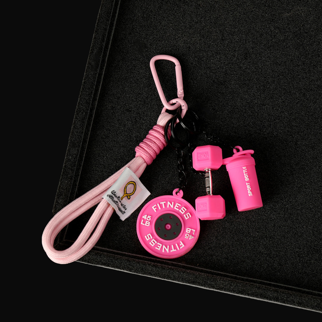 Mini Gym Buddy Bag Charm - Pink