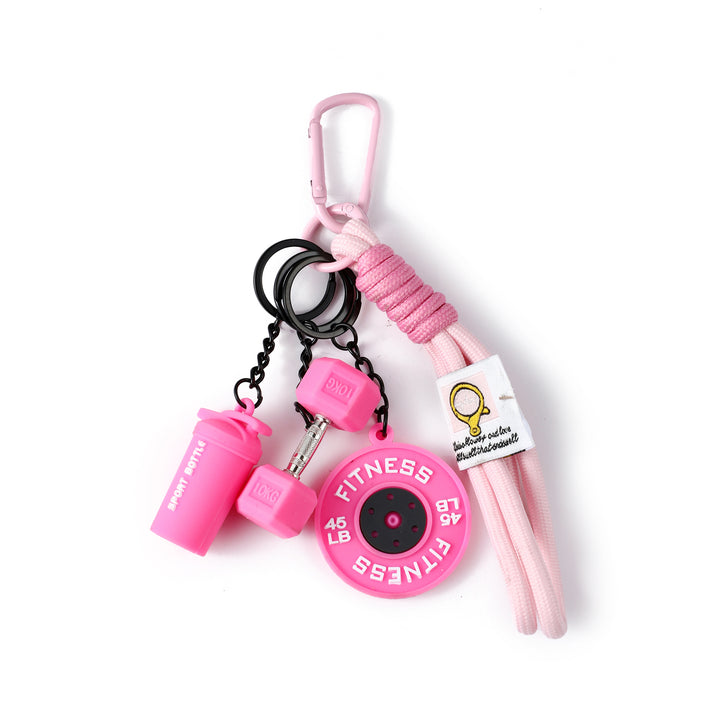 Mini Gym Buddy Bag Charm - Pink
