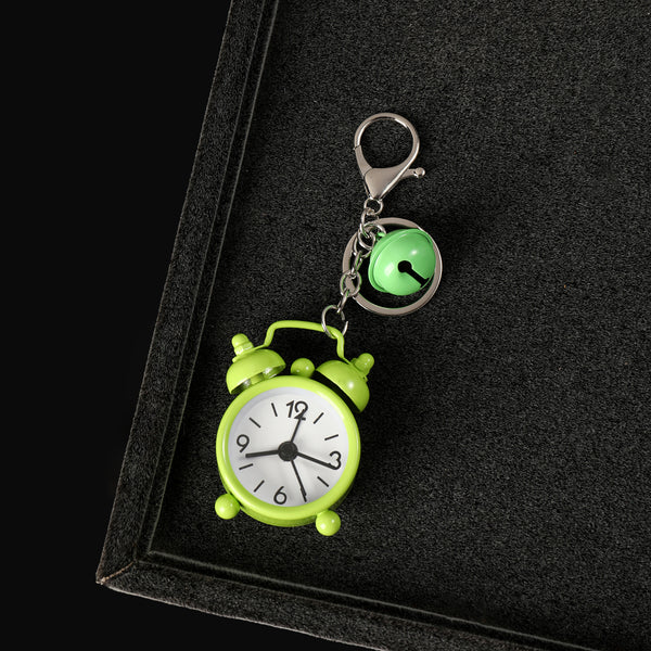 Mini Alarm Clock Bag Charm - Green
